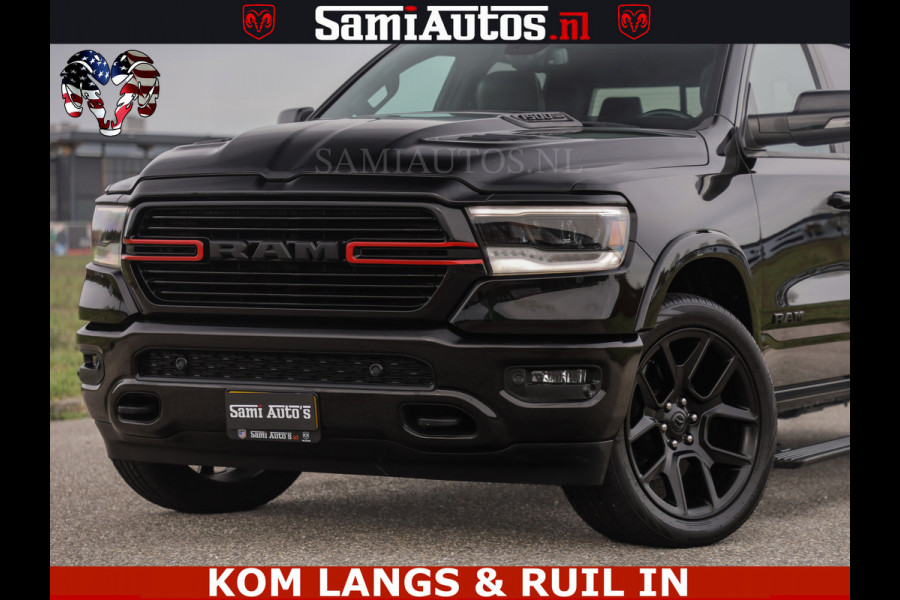 Dodge Ram BLACK OPS | 5.7 V8 4x4 | SPORT NIGHT EDITION | PANORAMA DAK | COMFORT STOELEN | 22 INCH WIELEN | OPEN UITLAAT KLEP ELEKTR | CREW CAB 5 ZIT PLAATSEN | DUBBELE CABINE | DC | Eerste Eigenaar | Origineel Nederlandse auto |