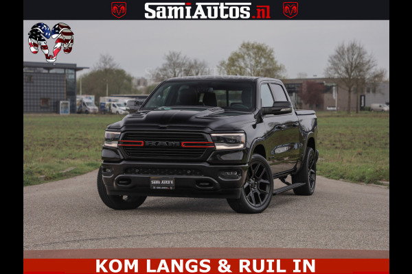 Dodge Ram BLACK OPS | 5.7 V8 4x4 | SPORT NIGHT EDITION | PANORAMA DAK | COMFORT STOELEN | 22 INCH WIELEN | OPEN UITLAAT KLEP ELEKTR | CREW CAB 5 ZIT PLAATSEN | DUBBELE CABINE | DC | Eerste Eigenaar | Origineel Nederlandse auto |