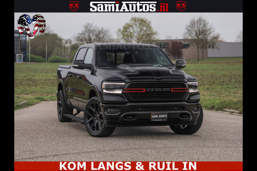 Dodge Ram BLACK OPS | 5.7 V8 4x4 | SPORT NIGHT EDITION | PANORAMA DAK | COMFORT STOELEN | 22 INCH WIELEN | OPEN UITLAAT KLEP ELEKTR | CREW CAB 5 ZIT PLAATSEN | DUBBELE CABINE | DC | Eerste Eigenaar | Origineel Nederlandse auto |