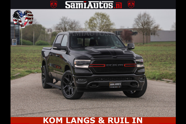 Dodge Ram BLACK OPS | 5.7 V8 4x4 | SPORT NIGHT EDITION | PANORAMA DAK | COMFORT STOELEN | 22 INCH WIELEN | OPEN UITLAAT KLEP ELEKTR | CREW CAB 5 ZIT PLAATSEN | DUBBELE CABINE | DC | Eerste Eigenaar | Origineel Nederlandse auto |