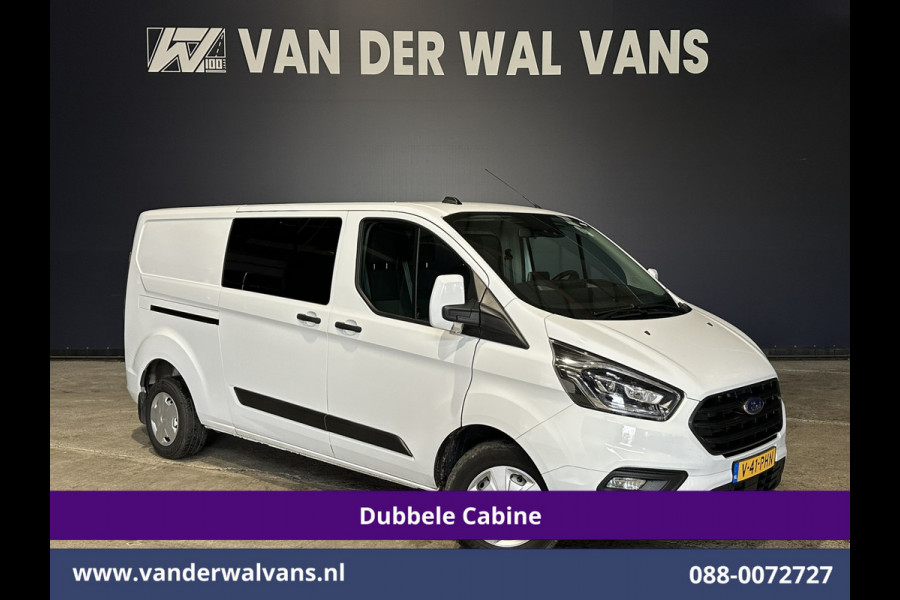 Ford Transit Custom 2.0 TDCI 130pk L2H1 Dubbele Cabine Euro6 Airco | 6-Zits | Xenon | Camera | Navigatie | Apple Carplay | LED Android Auto, Cruisecontrol, Stoelverwarming, Verwarmde voorruit, Parkeersensoren