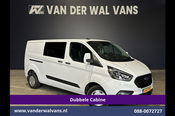 Ford Transit Custom 2.0 TDCI 130pk L2H1 Dubbele Cabine Euro6 Airco | 6-Zits | Xenon | Camera | Navigatie | Apple Carplay | LED Android Auto, Cruisecontrol, Stoelverwarming, Verwarmde voorruit, Parkeersensoren
