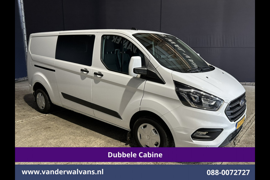 Ford Transit Custom 2.0 TDCI 130pk L2H1 Dubbele Cabine Euro6 Airco | 6-Zits | Xenon | Camera | Navigatie | Apple Carplay | LED Android Auto, Cruisecontrol, Stoelverwarming, Verwarmde voorruit, Parkeersensoren