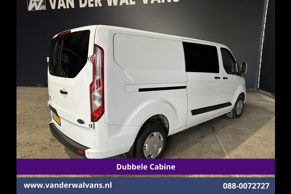 Ford Transit Custom 2.0 TDCI 130pk L2H1 Dubbele Cabine Euro6 Airco | 6-Zits | Xenon | Camera | Navigatie | Apple Carplay | LED Android Auto, Cruisecontrol, Stoelverwarming, Verwarmde voorruit, Parkeersensoren