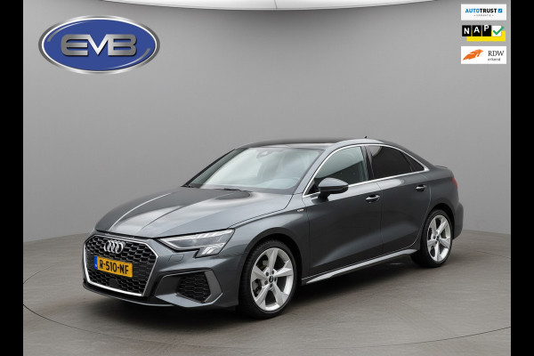Audi A3 Limousine 30 TFSI S edition, 2 X S- LINE,matrix led, daytona grijs, 1 e eigenaar, 1/2 leder, 's, NL auto nap
