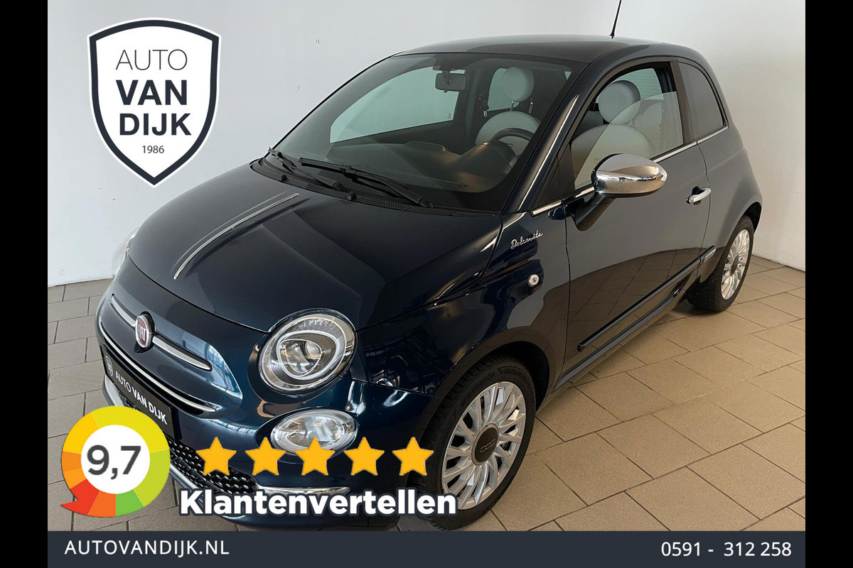 Fiat 500 1.0 Hybrid Dolcevita AIRCO CLIMA PANO LEER NAVI CRUISE BLUETOOTH VELGEN ELEK RAMEN CENT VERG ZEER NETTE AUTO