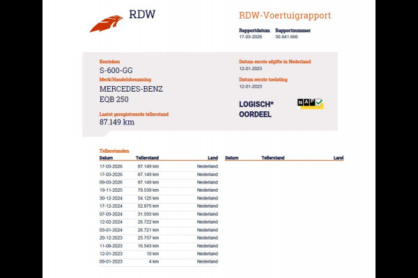 Mercedes-Benz EQB 250 7 Persoons 69kWh Stoelverwarming 1/2 Leder Navi Ecc Camera Cruisecontrol Apple Carplay Android Auto Pdc Business Line DAB Bluetooth Elek.Achterklep Led Lmv Dodehoekassistent DAB+ Rijstrooksensor 1e Eigenaar Dealeronderhouden Origineel Nederlandse Auto