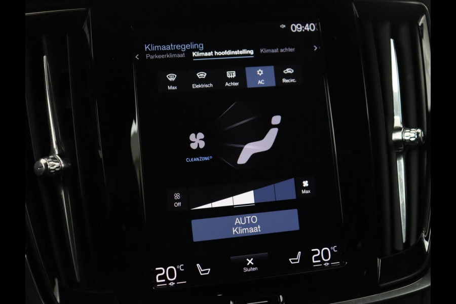 Volvo V90 2.0 T4 R-Design | Trekhaak | Leder/Alcantara | Stoelverwarming | Adaptive cruise | Camera | Carplay | Keyless | Side Assist | Navigatie | Climate control | Sportstoelen | Getint glas