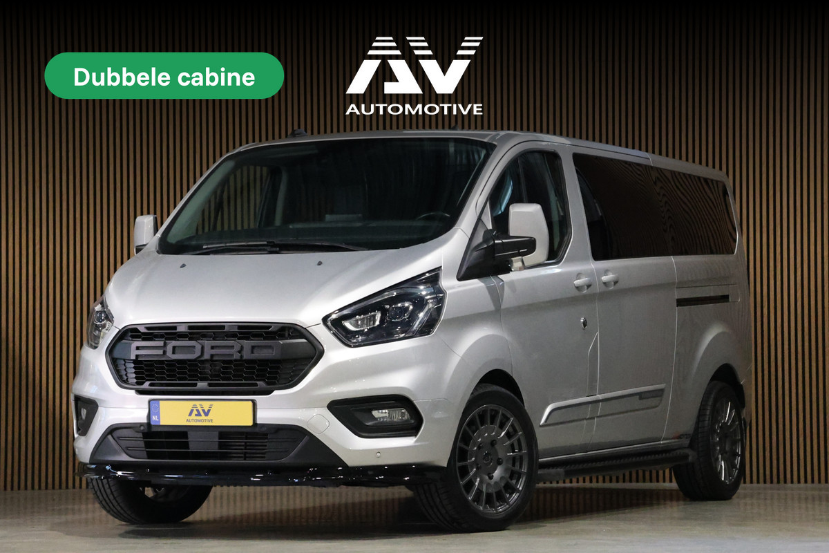 Ford Transit Custom 320 2.0 TDCI DC L2H1 Platinum Edition | Dubbel Cabine | Bi-Xenon | CarPlay | Navigatie | Lederen bekleding | Camera | Dodehoek d | Trekhaak | Nieuwe APK | NAP Logisch