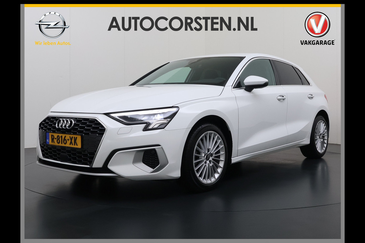 Audi A3 Sportback 30TFSI m.Hybrid Automaat Apple Carplay Android Auto Adap.Cruise Navi Ecc Sportstoelen Pdc Cruise Control Advanced Edit Privacy Glas Lmv Led DAB Wifi Regensensor Rijstrooksensor Virtual Cockpit 1e Eigenaar Origineel Nederlandse Auto