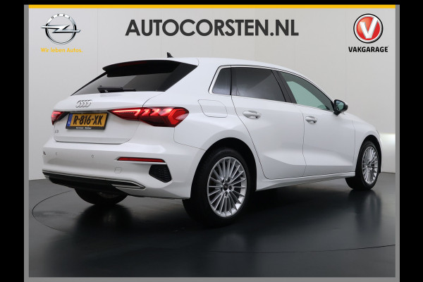 Audi A3 Sportback 30TFSI m.Hybrid Automaat Apple Carplay Android Auto Adap.Cruise Navi Ecc Sportstoelen Pdc Cruise Control Advanced Edit Privacy Glas Lmv Led DAB Wifi Regensensor Rijstrooksensor Virtual Cockpit 1e Eigenaar Origineel Nederlandse Auto