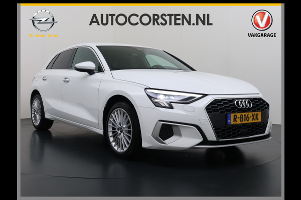 Audi A3 Sportback 30TFSI m.Hybrid Automaat Apple Carplay Android Auto Adap.Cruise Navi Ecc Sportstoelen Pdc Cruise Control Advanced Edit Privacy Glas Lmv Led DAB Wifi Regensensor Rijstrooksensor Virtual Cockpit 1e Eigenaar Origineel Nederlandse Auto