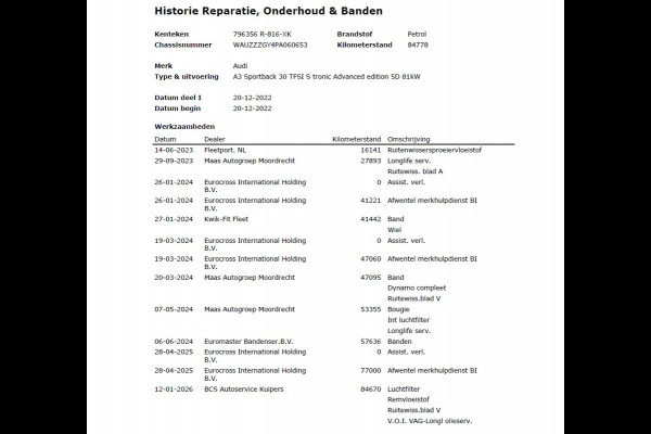 Audi A3 Sportback 30TFSI m.Hybrid Automaat Apple Carplay Android Auto Adap.Cruise Navi Ecc Sportstoelen Pdc Cruise Control Advanced Edit Privacy Glas Lmv Led DAB Wifi Regensensor Rijstrooksensor Virtual Cockpit 1e Eigenaar Origineel Nederlandse Auto