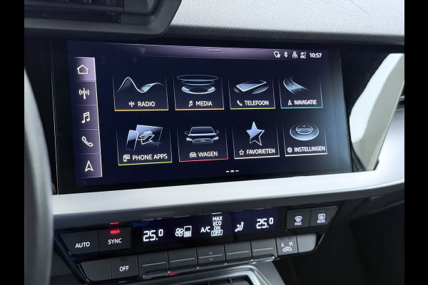 Audi A3 Sportback 30TFSI m.Hybrid Automaat Apple Carplay Android Auto Adap.Cruise Navi Ecc Sportstoelen Pdc Cruise Control Advanced Edit Privacy Glas Lmv Led DAB Wifi Regensensor Rijstrooksensor Virtual Cockpit 1e Eigenaar Origineel Nederlandse Auto