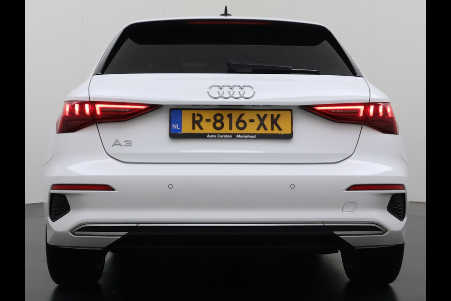 Audi A3 Sportback 30TFSI m.Hybrid Automaat Apple Carplay Android Auto Adap.Cruise Navi Ecc Sportstoelen Pdc Cruise Control Advanced Edit Privacy Glas Lmv Led DAB Wifi Regensensor Rijstrooksensor Virtual Cockpit 1e Eigenaar Origineel Nederlandse Auto
