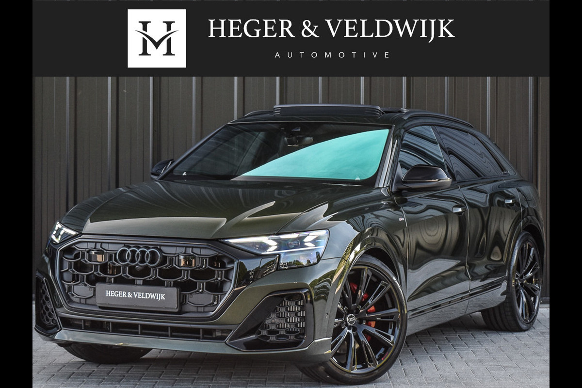 Audi Q8 60 TFSI e quattro Pro Line S Competition | B&O advanced | Audi exclusive | 5 jaar garantie | Panoramadak | massage stoelen | 4 wiel besturing | Alcantara hemel | Soft-close | Elektr. Trekhaak | Achteras besturing | Oled achterlichte