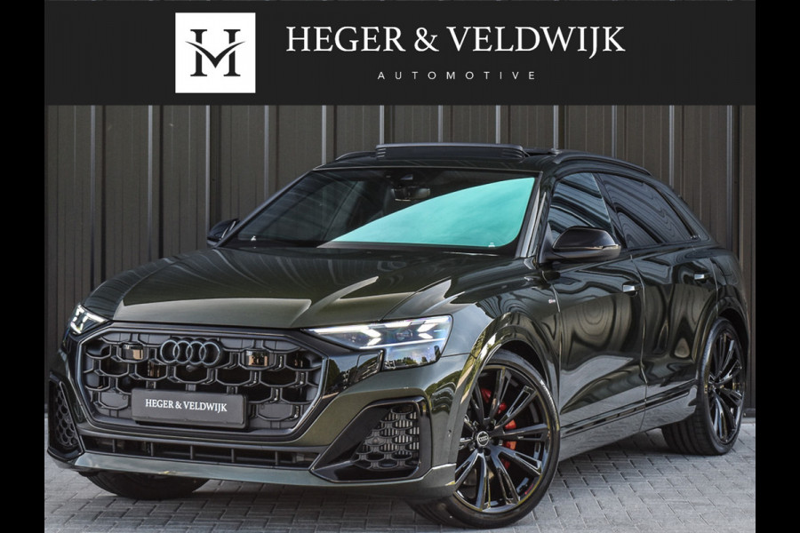 Audi Q8 60 TFSI e quattro Pro Line S Competition | B&O advanced | Audi exclusive | 5 jaar garantie | Panoramadak | massage stoelen | 4 wiel besturing | Alcantara hemel | Soft-close | Elektr. Trekhaak | Achteras besturing | Oled achterlichte