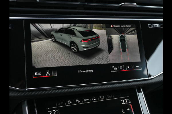 Audi Q8 60 TFSI e quattro | Audi Exclusive | B&O Advanced | S-seats met massage | Achteras besturing | Soft close | Adaptive cruise | Carbon inleg | Ambiance interieur | 360 camera | Verwarmbaar stuurwiel | Trekhaak