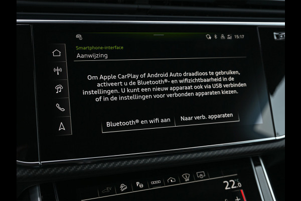 Audi Q8 60 TFSI e quattro | Audi Exclusive | B&O Advanced | S-seats met massage | Achteras besturing | Soft close | Adaptive cruise | Carbon inleg | Ambiance interieur | 360 camera | Verwarmbaar stuurwiel | Trekhaak