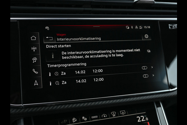 Audi Q8 60 TFSI e quattro | Audi Exclusive | B&O Advanced | S-seats met massage | Achteras besturing | Soft close | Adaptive cruise | Carbon inleg | Ambiance interieur | 360 camera | Verwarmbaar stuurwiel | Trekhaak
