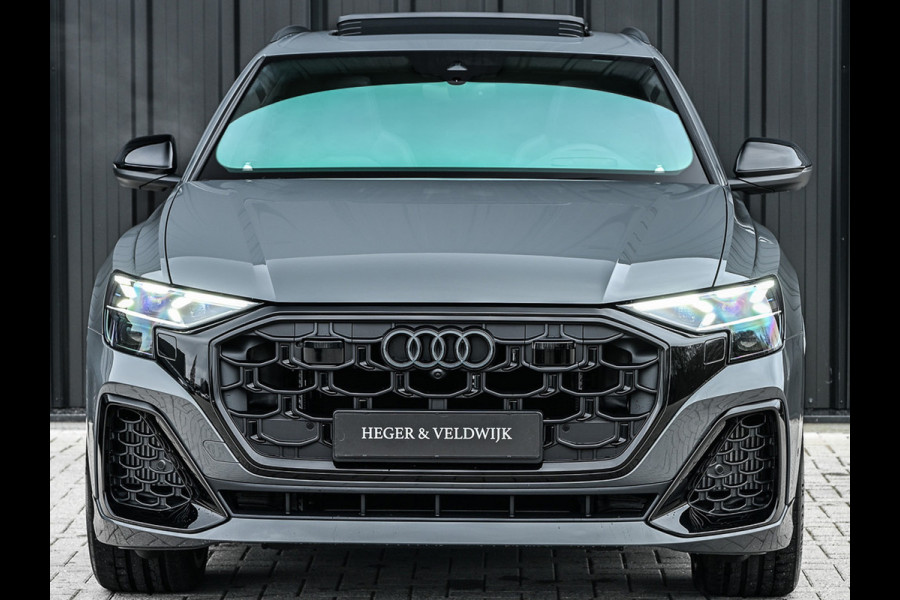 Audi Q8 60 TFSI e quattro | Audi Exclusive | B&O Advanced | S-seats met massage | Achteras besturing | Soft close | Adaptive cruise | Carbon inleg | Ambiance interieur | 360 camera | Verwarmbaar stuurwiel | Trekhaak