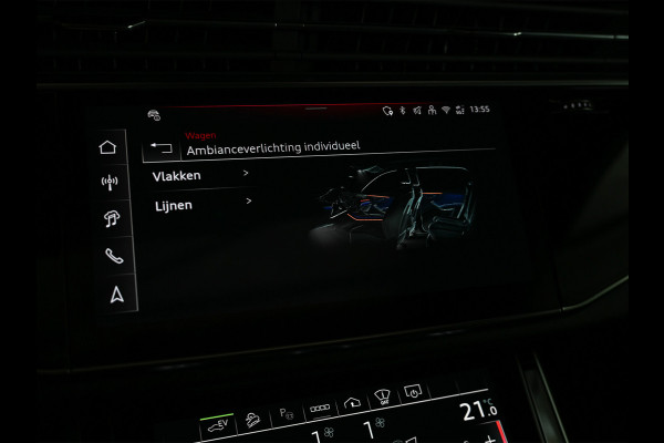 Audi Q8 60 TFSI e quattro | Audi Exclusive | B&O Advanced | S-seats met massage | Achteras besturing | Soft close | Adaptive cruise | Carbon inleg | Ambiance interieur | 360 camera | Verwarmbaar stuurwiel | Trekhaak