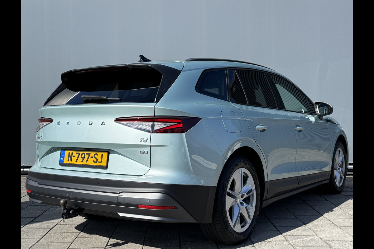 Škoda ENYAQ iV BWJ 12-2021 | 60 SOH 91,6% 180PK | TREKHAAK | CAMERA A | CARPLAY | PRIVACY GLASS | STOELVERW | NAVI | CLIMA | PDC V+A |