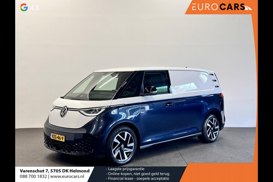 Volkswagen ID. Buzz Cargo 77 kWh Nieuwprijs €71233! Airco Navi Wireless Carplay IQ Light 20" LM Velgen Adaptive Cruise Control PDC VA + Camera Stoelverwarming Voorruit verwarming 3-Zits