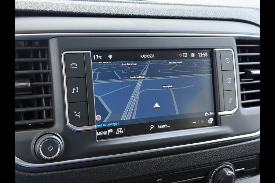 Opel Vivaro 2.0D 145PK L3 Dubbele Cabine 6-Persoons Trekhaak Euro 6 Airco Navi Apple Carplay Android Auto Cruise Control Bluetooth Pdc Betonplex Lat om lat Achterdeuren DAB Privacy Glas 1e Eigenaar Origineel Nederlandse Auto Dealeronderhouden