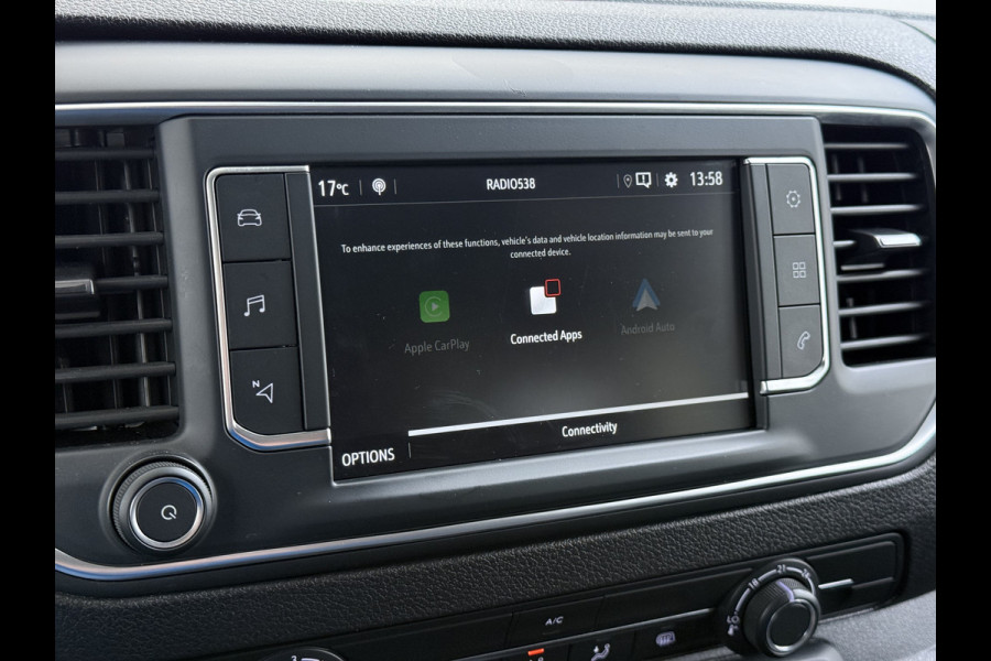 Opel Vivaro 2.0D 145PK L3 Dubbele Cabine 6-Persoons Trekhaak Euro 6 Airco Navi Apple Carplay Android Auto Cruise Control Bluetooth Pdc Betonplex Lat om lat Achterdeuren DAB Privacy Glas 1e Eigenaar Origineel Nederlandse Auto Dealeronderhouden