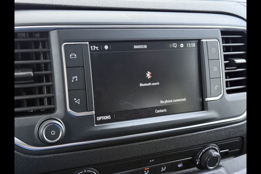 Opel Vivaro 2.0D 145PK L3 Dubbele Cabine 6-Persoons Trekhaak Euro 6 Airco Navi Apple Carplay Android Auto Cruise Control Bluetooth Pdc Betonplex Lat om lat Achterdeuren DAB Privacy Glas 1e Eigenaar Origineel Nederlandse Auto Dealeronderhouden