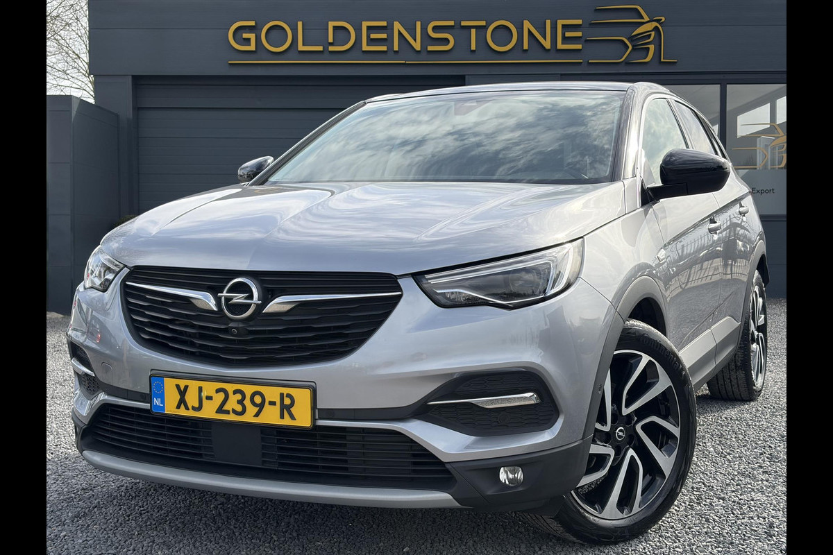Opel Grandland X 1.2 Turbo Ultimate 1e Eigenaar,360° Camera,Pano,Navi,Stoelverw,Keyless,Rijstrooksensor,BSD,131pk,6 Bak,N.A.P,Pdc V+A,Lm velgen,Halfleder,Dealer Onderhouden,Net beurt gehad,Apk tot 01-2027