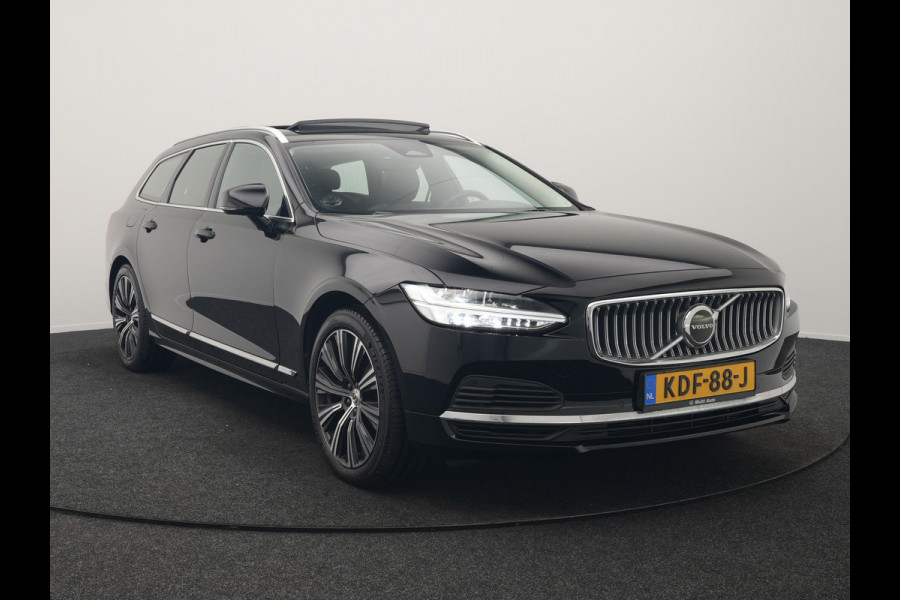 Volvo V90 T6 AWD Ultimate Bright PHEV 350pk | Panodak | Adaptive Cruise | Camera | Harman / Kardon | Lederen Sportstoelen Memory & Verwarmd | Google Assistent | Keyless | Stuur Verwarmd | Blis | Apple Carplay | DAB | Virtual | Plug In Hybrid |