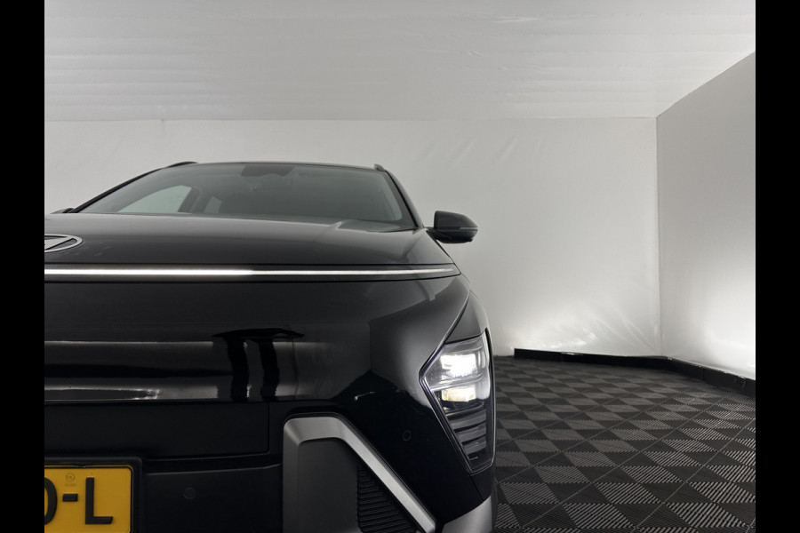 Hyundai Kona 1.6 GDI HEV Premium (INCL-BTW) Aut.*LEATHER | FULL-LED | NAVI-FULLMAP | DAB | ADAPTIVE-CRUISE | KEYLESS | TOPVIEW | BLINDSPOT | LANE-ASSIST | DIGI-COCKPIT | HEATED/COOLED-COMFORTSEATS | MEMORY-PACK | 18''ALU*