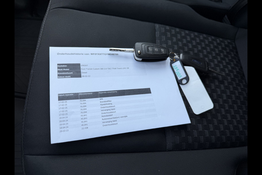 Ford Transit Custom 300 2.0 TDCI L2H1 Trend / vaste prijs rijklaar € 21.950 ex btw / dubbele schuifdeur / lease vanaf € 358 / airco / cruise / camera / pdc voor en achter / euro 6 / bpm vrij