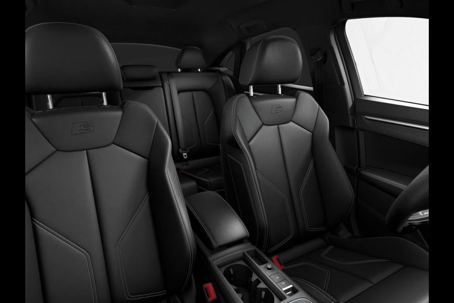 Audi Q3 Sportback 45 TFSI e S Edition 245pk | Navigatie | Lederen bekleding | Elektrisch verstelbare voorstoelen | 360° Camera | Adaptief demping systeem | S line interieur