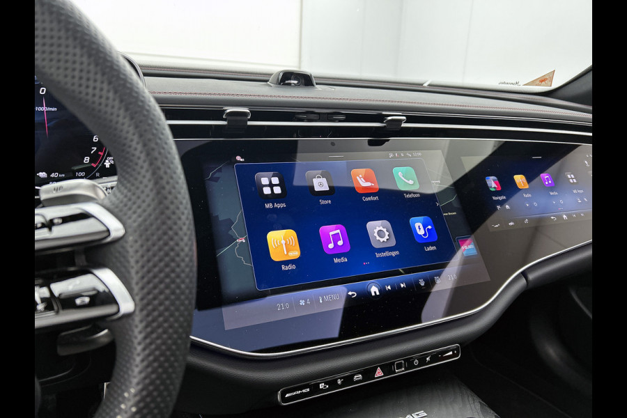 Mercedes-Benz E-Klasse AMG 53 4MATIC+ / NL Auto / Luchtvering (AMG RIDE CONTROL) / Panoramadak / Night Pakket / MBUX Superscreen / Achterasbesturing / Burmester / Plug-in hybride / Elektrisch rijbereik tot ca. 100 km /