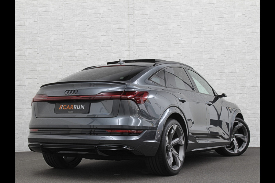Audi e-tron Sportback S 504pk | RS-Stoelen | Panorama | 360 Camera | Valcona Leder | ACC | B&O Sound | Luchtvering | Soft-Close | Camera Spiegels | Nachtzicht | Keyless-Entry | Head-Up | 4-Zone Clima | Stoelverwarming V+A | Sfeerverlichting | Memory | Carplay |