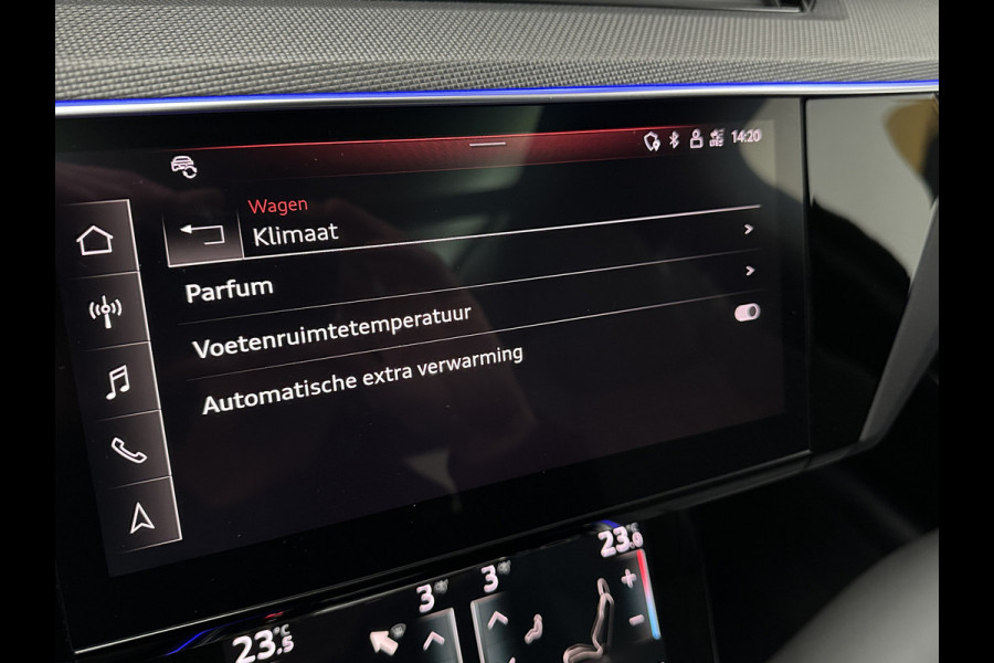 Audi e-tron Sportback S 504pk | RS-Stoelen | Panorama | 360 Camera | Valcona Leder | ACC | B&O Sound | Luchtvering | Soft-Close | Camera Spiegels | Nachtzicht | Keyless-Entry | Head-Up | 4-Zone Clima | Stoelverwarming V+A | Sfeerverlichting | Memory | Carplay |