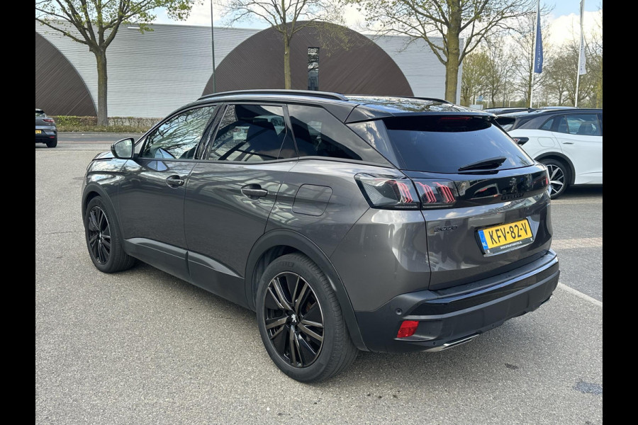Peugeot 3008 1.6 HYbrid 225 GT Pack Business PANO | BLACK PACK | CAMERA | CRUISE CONTROL ADAPTIEF DODE HOEK SENSOR | ELEK. ACHTERKLEP | STOELVERWARMING| FOCAL AUDIO|