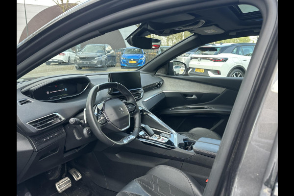 Peugeot 3008 1.6 HYbrid 225 GT Pack Business PANO | BLACK PACK | CAMERA | CRUISE CONTROL ADAPTIEF DODE HOEK SENSOR | ELEK. ACHTERKLEP | STOELVERWARMING| FOCAL AUDIO|