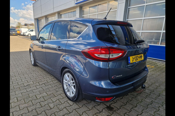 Ford C-MAX 1.0 Titanium Full Options! | Volledig dealer onderhouden | Trekhaak | Stoel stuur en voorruitverwarming | All weather banden | Parking Pack incl camera | Beide voorstoelen in hoogte verstelbaar | Bi xenon verl.