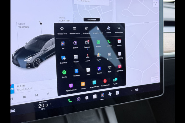 Tesla Model 3 Performance 513pk AWD Facelift Warmtepomp Elek.Achterklep Dubbelglas Lmv 20" AutoPilot Panoramadak Adaptive Cruise Camera's Leer Elektr.Stuur+Stoel+Geheugen Stoel+Bank-Verwarmd Keyless Wifi 4WD 1e Eigenaar Origineel Nederlandse Auto SOH 81%