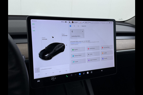 Tesla Model 3 Performance 513pk AWD Facelift Warmtepomp Elek.Achterklep Dubbelglas Lmv 20" AutoPilot Panoramadak Adaptive Cruise Camera's Leer Elektr.Stuur+Stoel+Geheugen Stoel+Bank-Verwarmd Keyless Wifi 4WD 1e Eigenaar Origineel Nederlandse Auto SOH 81%