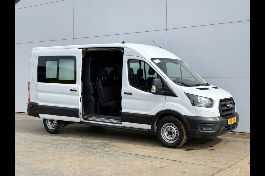 Ford Transit DC 2.0 TDCI L3H2 130PK 6- persoons Dubbele cabine L3H2 Trekhaak Parkeersensoren voor