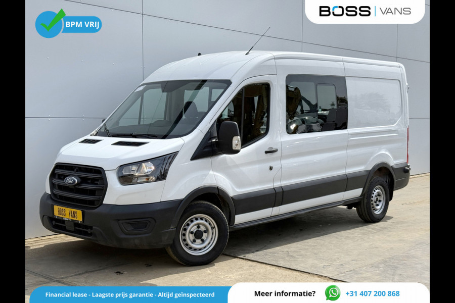 Ford Transit DC 2.0 TDCI L3H2 130PK 6- persoons Dubbele cabine L3H2 Trekhaak Parkeersensoren voor
