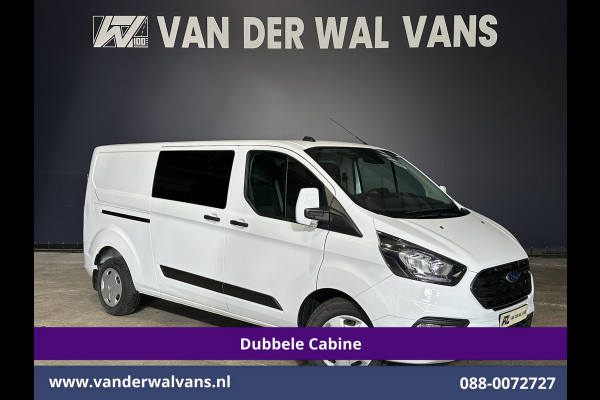 Ford Transit Custom 2.0 TDCI 131pk L2H1 Dubbele Cabine Euro6 Airco | 6-Zits | Cruisecontrol | 2550kg Trekhaak Verwarmde voorruit, Parkeersensoren