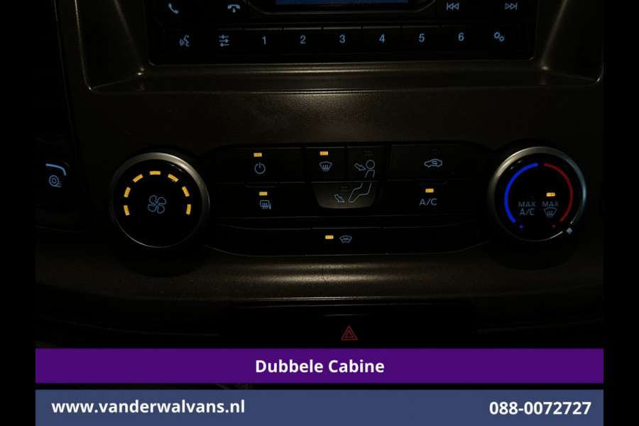 Ford Transit Custom 2.0 TDCI 131pk L2H1 Dubbele Cabine Euro6 Airco | 6-Zits | Cruisecontrol | 2550kg Trekhaak Verwarmde voorruit, Parkeersensoren