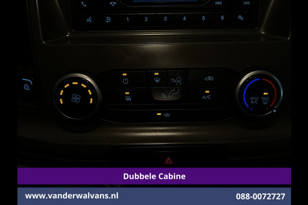 Ford Transit Custom 2.0 TDCI 131pk L2H1 Dubbele Cabine Euro6 Airco | 6-Zits | Cruisecontrol | 2550kg Trekhaak Verwarmde voorruit, Parkeersensoren