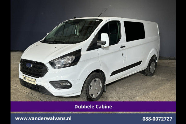 Ford Transit Custom 2.0 TDCI 131pk L2H1 Dubbele Cabine Euro6 Airco | 6-Zits | Cruisecontrol | 2550kg Trekhaak Verwarmde voorruit, Parkeersensoren